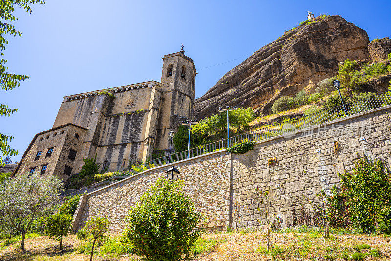 Viergen de la Pena Basilica教堂在西班牙Ribagorza的Huesca Aragon的Graus世纪16世纪